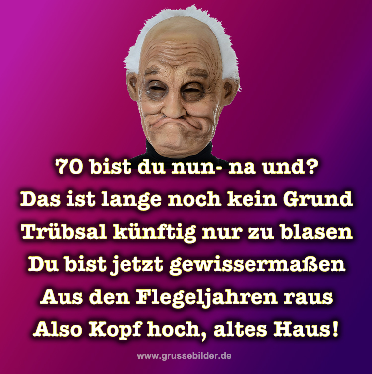 ᐅ 70. Geburtstag Lustige Bilder Grüße Bilder