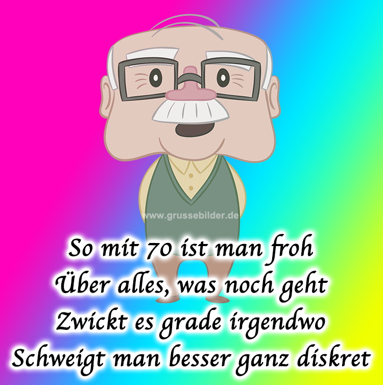ᐅ 70. Geburtstag Lustige Bilder Grüße Bilder