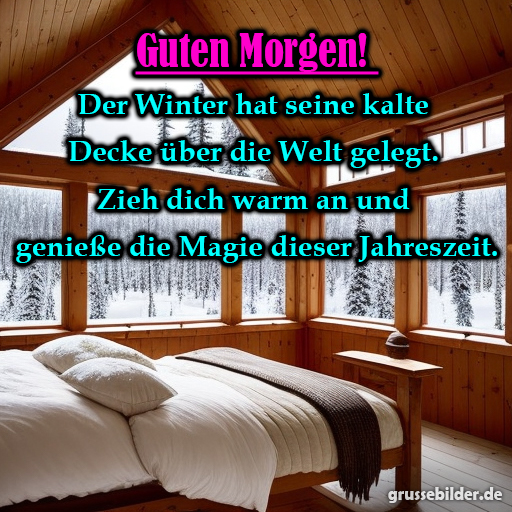 schnee winterliche guten morgen bilder